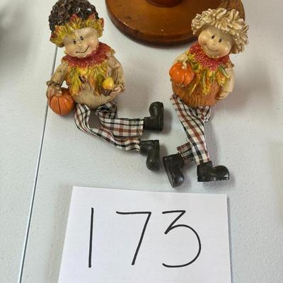 2 Fall Decorative Mini Dolls