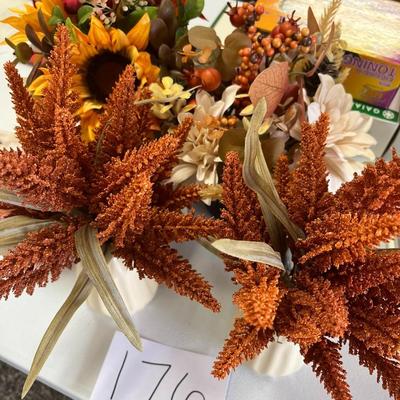 Floral Artificial Fall Décor Vases