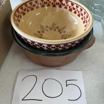 2 Clay Decorative Bowls