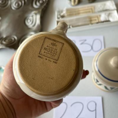 Nicholas Mosse Clay Pitcher & Sugar Jar W/Lid