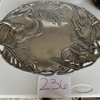 Elephant Decorative Dish Steel