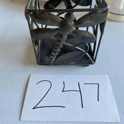 Dragonfly Metal Candle Holder