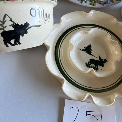 3 Piece Moose Bowl Serving Dip Set