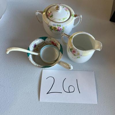 4 Piece Nippon Floral Tea Set