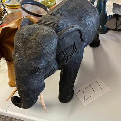 Black Elephant Statue 