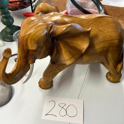 Brown, Wood Elephant