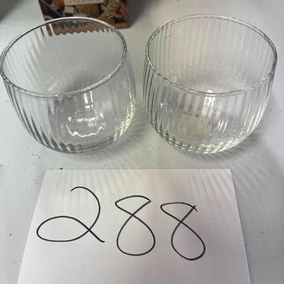 2 Glade Glass Candle Holders