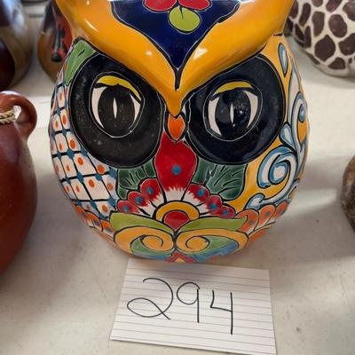 Colorful Owl Vase
