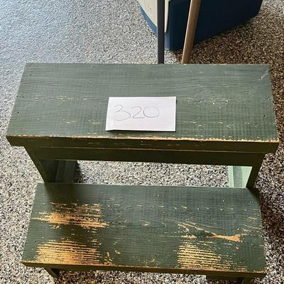 Green Wood 2 Step Stool