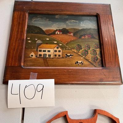 Farm House Hand Painted Wood Frame Wall Décor