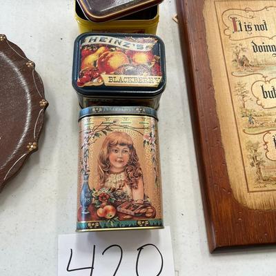 3 Vintage Metal Tins