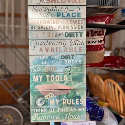 Potting Shed Rules Wall Décor 