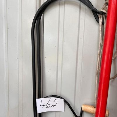 2 Black Steel Hanging Flower Hooks