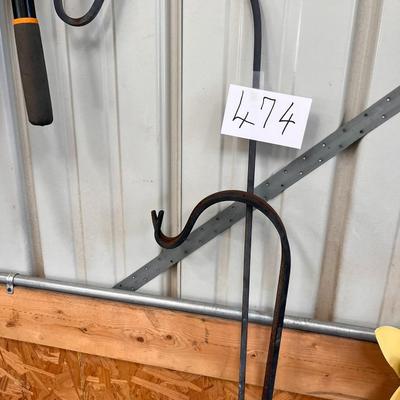 2 Hanging Garden Flower Basket Hooks