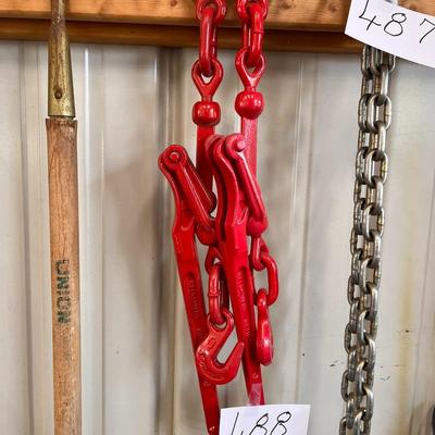 2 Red Chain Straps