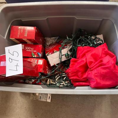 Variety Of Christmas Lights In Tote