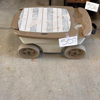 Suncast Portable Garden Scooter Cart