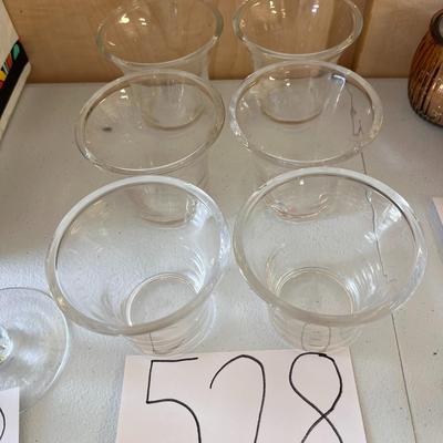 6 Clear Glass Votive Candle Holders