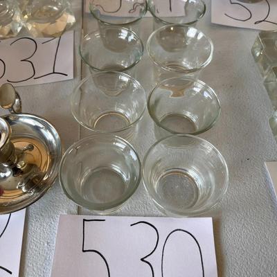 8 Clear Glass Votive Candle Holders