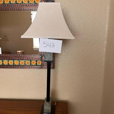 Stone Square Pieces Table Top Lamp