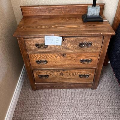3 Drawer Wood Night Stand - No Brand Name