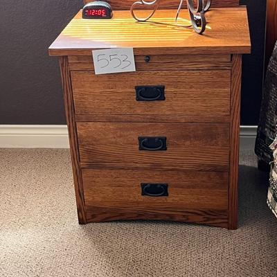 3 Drawer Wood Night Stand