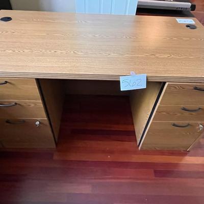 30x30x60 Brown Desk - 4 Drawers W/Locks & Keys