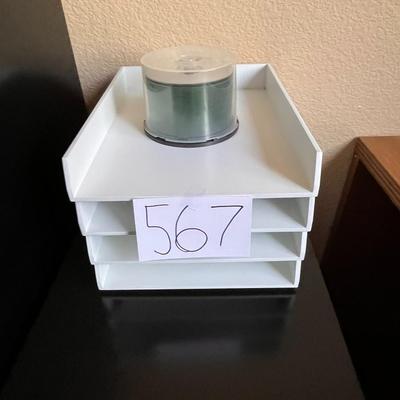 White 3 Paper Holder & Blank CD's