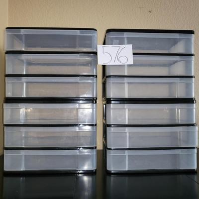 2 Plastic 6 Drawer For Desk