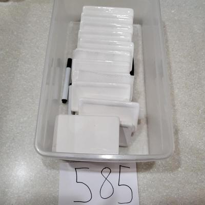12 Ceramic Dry Erase Place Markers W/Dry Erase Marker