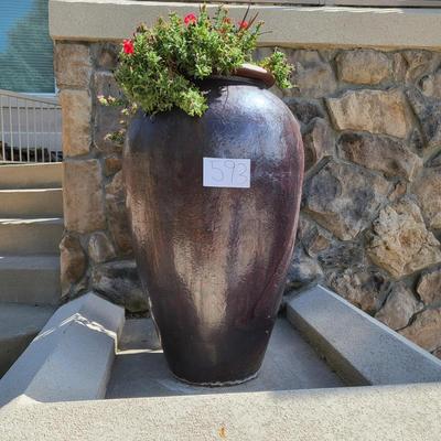 Huge Walnut Brown Vase