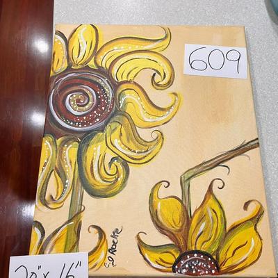 Sunflower Acrylic Painting On Canvas