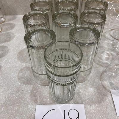 15 Glasses - Circle Ridges Around Top