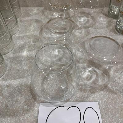 6 Steamless Rounded Wine Glasses