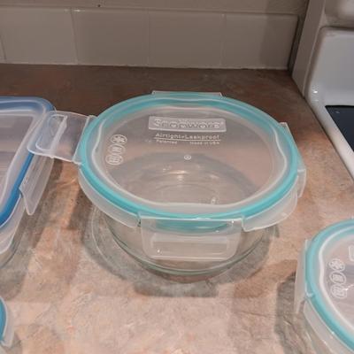 SNAPWARE GLASS FOOD STORAGE CONTAINERS