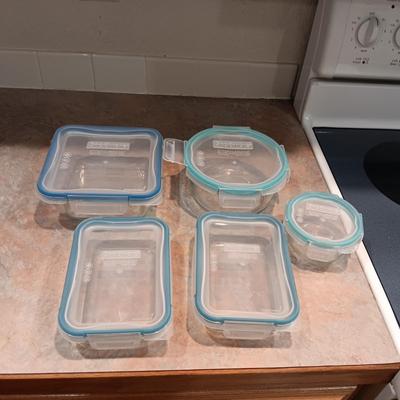 SNAPWARE GLASS FOOD STORAGE CONTAINERS
