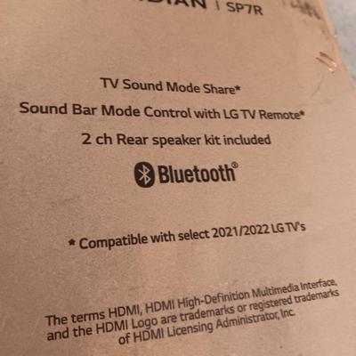 NEW IN SEALED BOX LG SOUND BAR WITH MERIDIAN