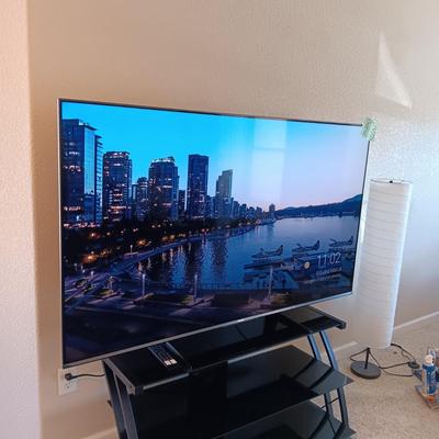 HISENSE 65" LED, LCD TV PLUS 3 TIER MEDIA STAND