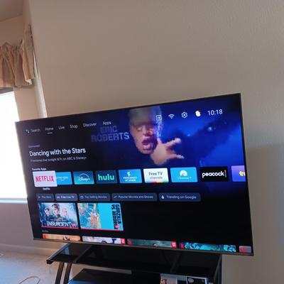 HISENSE 65" LED, LCD TV PLUS 3 TIER MEDIA STAND