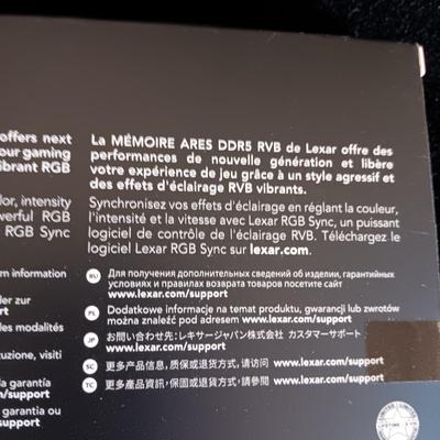 LEXAR ARES DDR5 RGB DDR5 MEMORY
