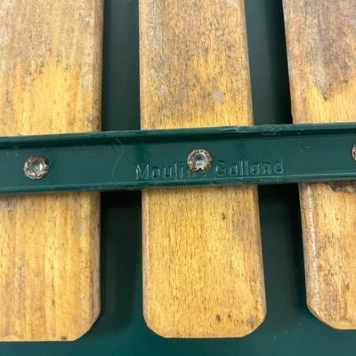 Moulin Galland Folding Iron & Wood Patio Set (2G1-MG)