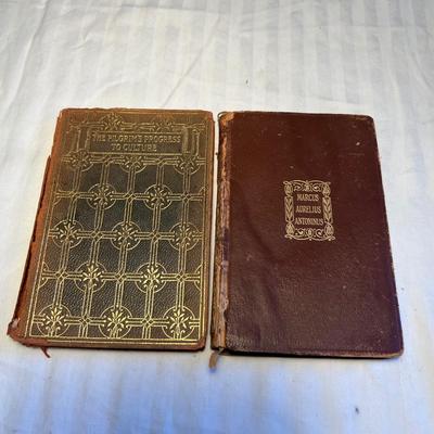Antique Books + Bookends - Marcus Aurelius Antoninus & More (2L-RG)
