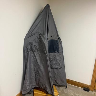 Portable Shower Tent With Two Sun Shower Bags & Camp Toilet (2G1-MG)