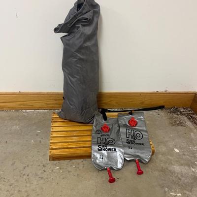 Portable Shower Tent With Two Sun Shower Bags & Camp Toilet (2G1-MG)