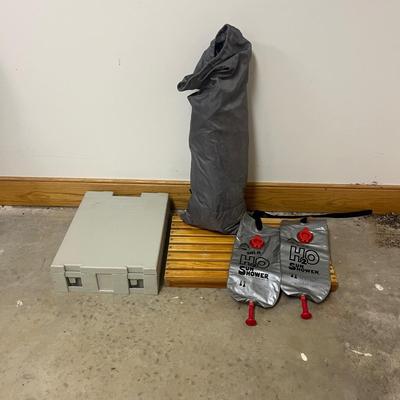 Portable Shower Tent With Two Sun Shower Bags & Camp Toilet (2G1-MG)