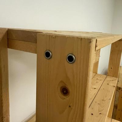 Two Wooden Shelving Units (2G1-MG)