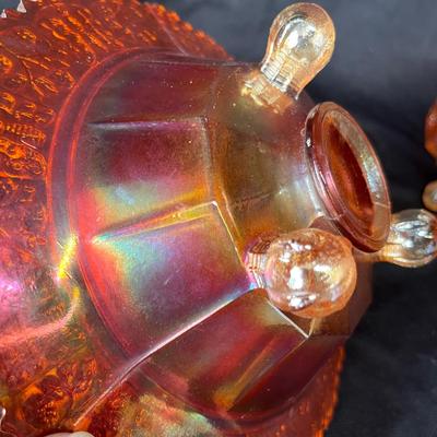 Lot 32 Fenton Butterfly Carnival Glass