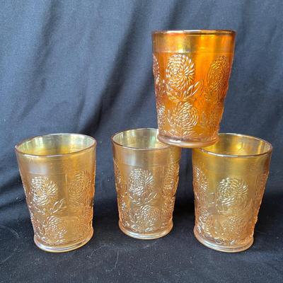 Lot 34 Fenton 10 Mums Tumblers