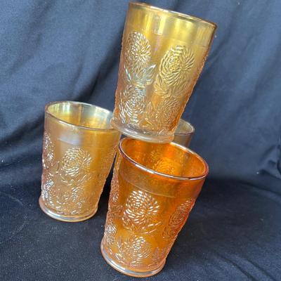 Lot 34 Fenton 10 Mums Tumblers