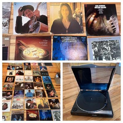 Fifty Plus Vinyl LP’s & Aiwa Turntable (L2-RG)